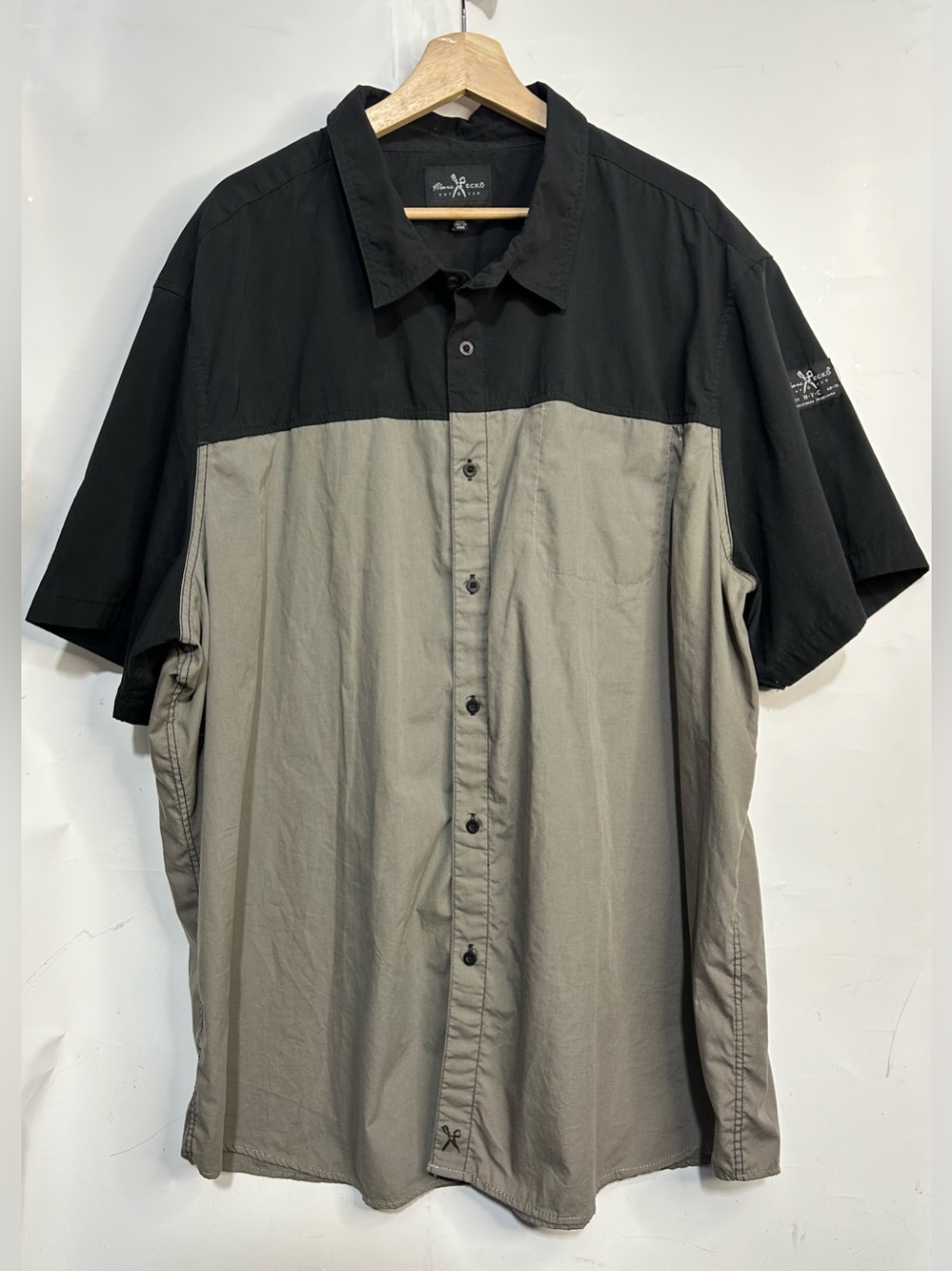 5 for $25🔥Marc ECKO Cut &‎ Sew Button Front Colorblock Shirt 4X